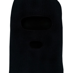 Máscara facial con capucha de pasamontañas táctico de lana negra