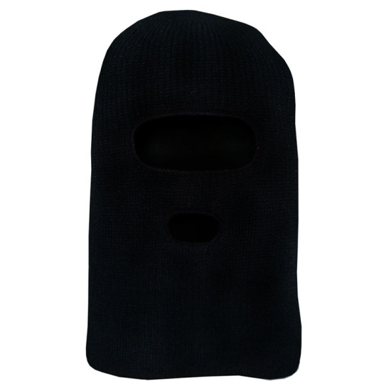 Masque facial à capuche Tactical Balaclava en laine noire