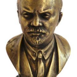 Bronze bust of communist revolutionary Lenin aka Vladimir Ilyich Ulyanov