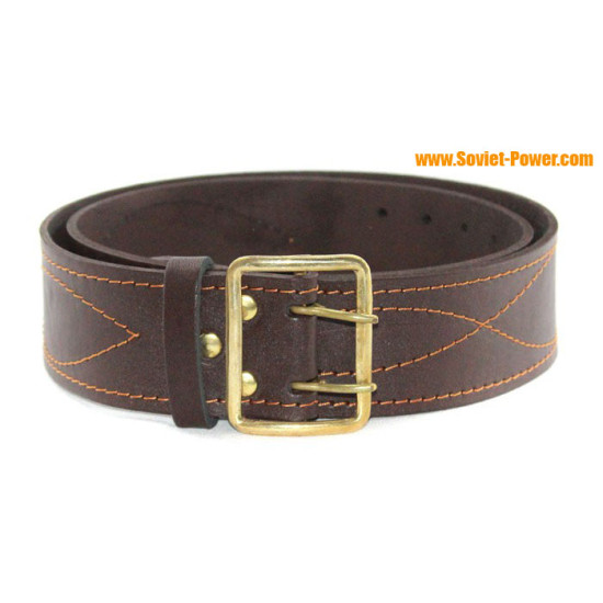 Brown Soviet Officer wide leather belt