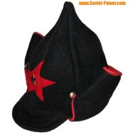 ロシア赤軍赤軍黒い帽子のBUDENOVKA長い耳