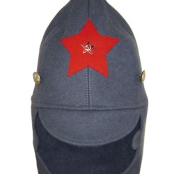 Russie Armée rouge chapeau Boudionovka gris avec de longues oreilles