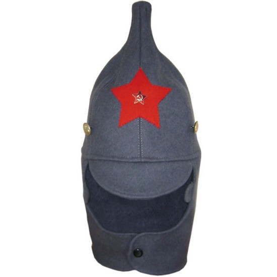 Sombrero gris BUDENOVKA del ejército rojo ruso con las orejas largas