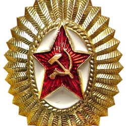 USSR Red Star military hat badge