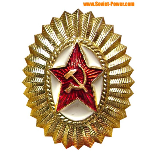 USSR Red Star military hat badge