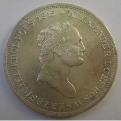 10 Zloty "ALEXANDER I CES ROS WSKRZSICIEL KROL POLS 1815" Silver coin 1827