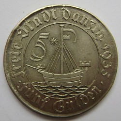Freie Stadt Danzig 5 Gulden coin 1935
