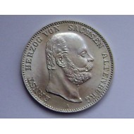 ZWEI MARK Silver German coin with Ernst I 1901