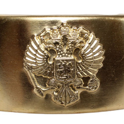 Golden officers buckle for belt with eagle Soviet Army