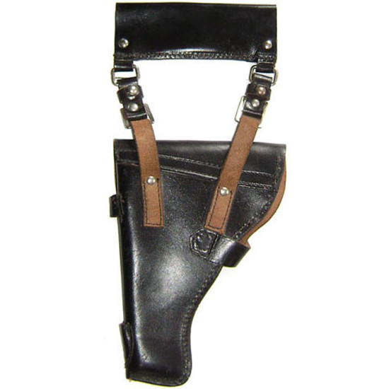 TT alte schwarze Leder Marines mit Gurtanbindung Holster