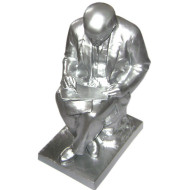 Grande sculpture russe en métal de Lénine par L. Fridman