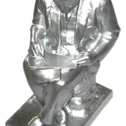 Russian big metal Lenin sculpture by L. Fridman