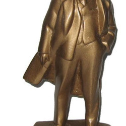 Miniature golden bust of communist revolutionary Vladimir Ilyich Ulyanov (aka Lenin) #6