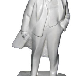 Buste blanc miniature du révolutionnaire communiste soviétique Vladimir Ilyich Ulyanov (alias Lénine) #7