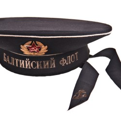 Naval black Soviet visorless Sailor Hat