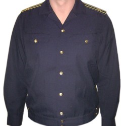 Sommerblaue Jacke der U-Boot-Offiziere der russischen Marineflotte