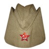 Soldados rusos militares sombrero verde forraje-casquillo