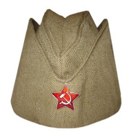 Soviet Union soldiers military green hat Red Army headwear USSR Pilotka hat