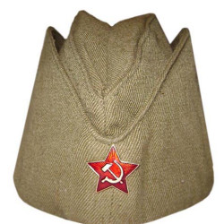 Soviet Union soldiers military green hat Red Army headwear USSR Pilotka hat