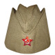 Soldados de la Unión Soviética, sombrero verde militar, sombreros del Ejército Rojo, sombrero Pilotka de la URSS