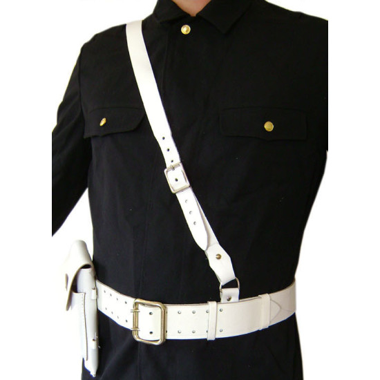 Officier soviétique PORTUPEYA blanc avec bandoulière + étui