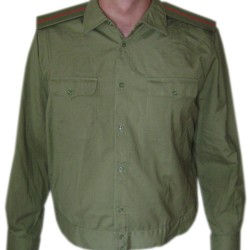 Sovietico militare verde militare Ufficiale CAMICIA