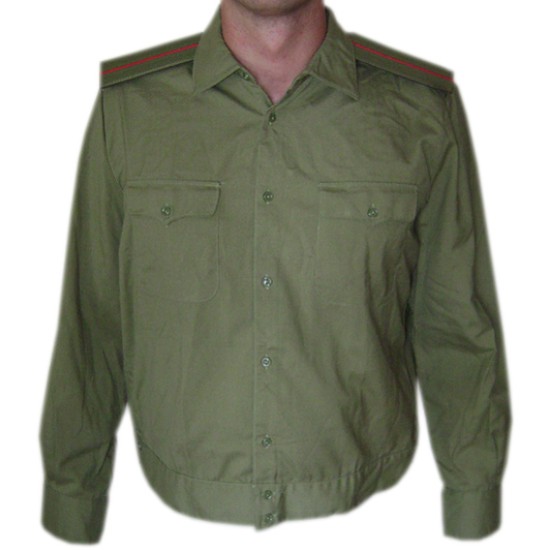 Sovietico militare verde militare Ufficiale CAMICIA