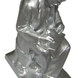 Russian big metal Lenin sculpture by L. Fridman