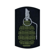 Patch per maniche cucite / termoadesive / con gancio e passante con granata con stemma Airsoft