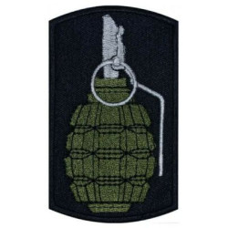 Airsoft Emblem Grenade Sew-on / Iron-on / Hook and Loop Sleeve Patch