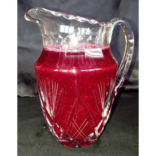 Antique Czech crystal  vase glasses water for drinks