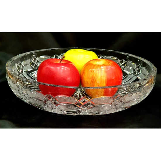 果物野菜やお菓子用アンティークチェコクリスタル花瓶メガネ