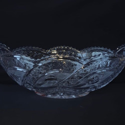 verres à vase en cristal tchèques antiques pour fruits légumes et bonbons