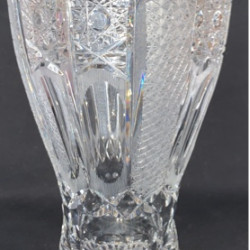 vintage czech crystal  vase glasses water for flowers