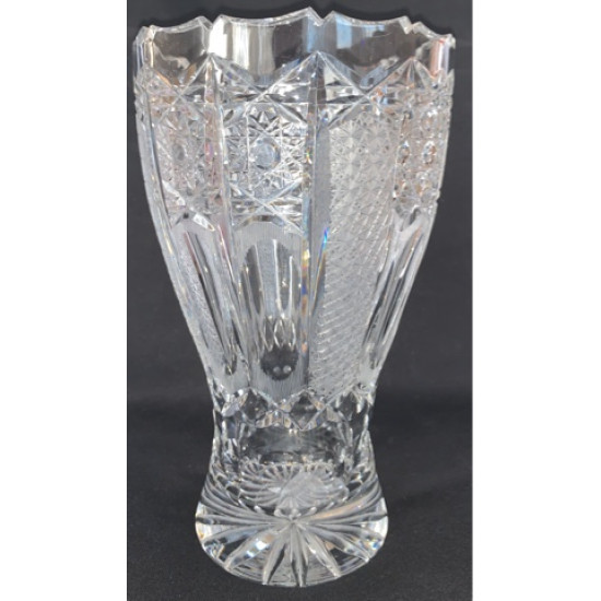 vintage czech crystal  vase glasses water for flowers