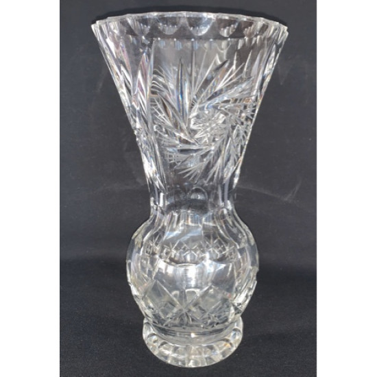 jarrón de cristal checo antiguo vasos agua para flores