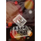 Czech crystal plate for butter or candy