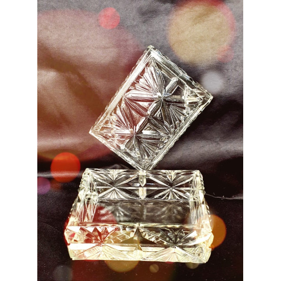 Czech crystal plate for butter or candy