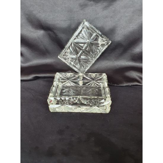 Czech crystal plate for butter or candy