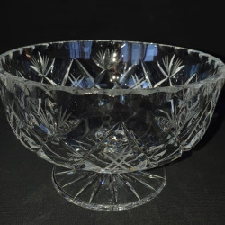 verres à vase en cristal tchèques antiques pour fruits légumes et bonbons