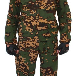 Francotirador táctico Camo KLM uniforme sobre cremallera RANA patrón Partizan