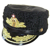 Sowjetischer Admiral Hut Navy Fleet Winter Papakha Hut Tierleder UdSSR Kopfbedeckung