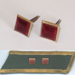 Soviet Army 2 red cubes for collar tabs