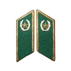 Guardias fronterizos del ejército soviético lengüetas de cuello de metal verde