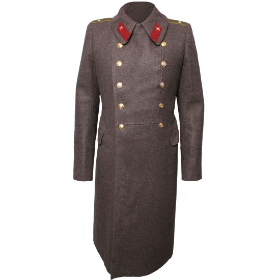Abrigo marrón de oficiales diarios del ejército soviético