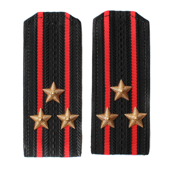 Correas de hombro de la URSS de infantes de marina del ejército soviético para rangos superiores