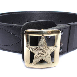 Soviet Army military Officer leather belt with STAR