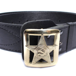 Ceinture en cuir d'officier militaire de l'armée soviétique avec STAR