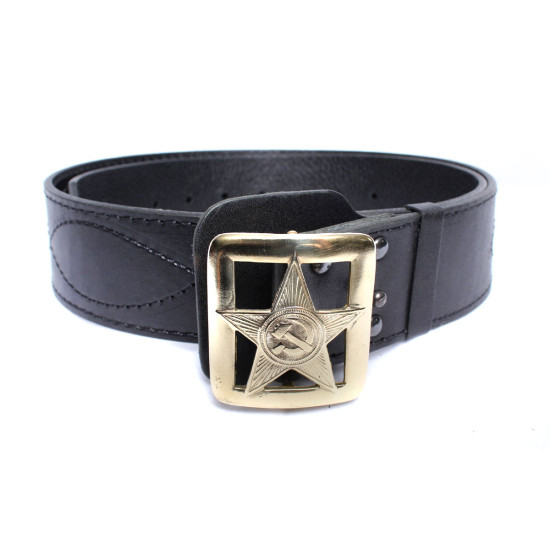 Ceinture en cuir d'officier militaire de l'armée soviétique avec STAR