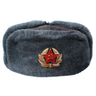 Cappello invernale USHANKA dei sergenti dell'esercito sovietico